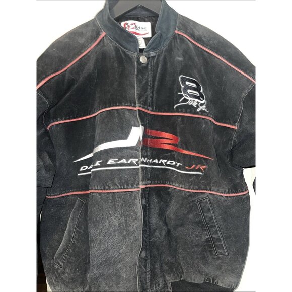 Vintage Dale Earnhardt Jr Leather Jacket Mens XL  Budweiser #8  Racing Nascar - Picture 1 of 16